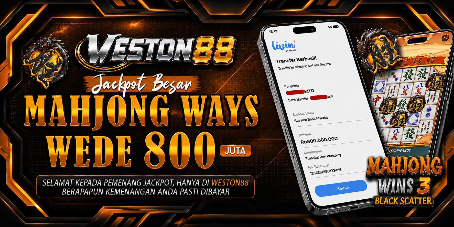 JACKPOT BESAR MAHJONG WAYS WEDE 800JT 